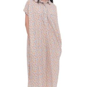 Domi organic cotton pocket tunic sleep dress one size